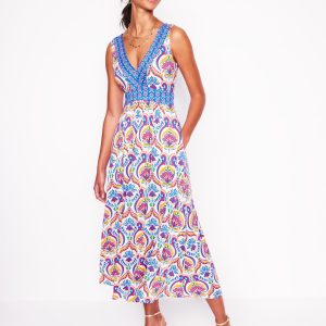 Olympia Jersey Maxi Dress-Multi, Ornamental Floral